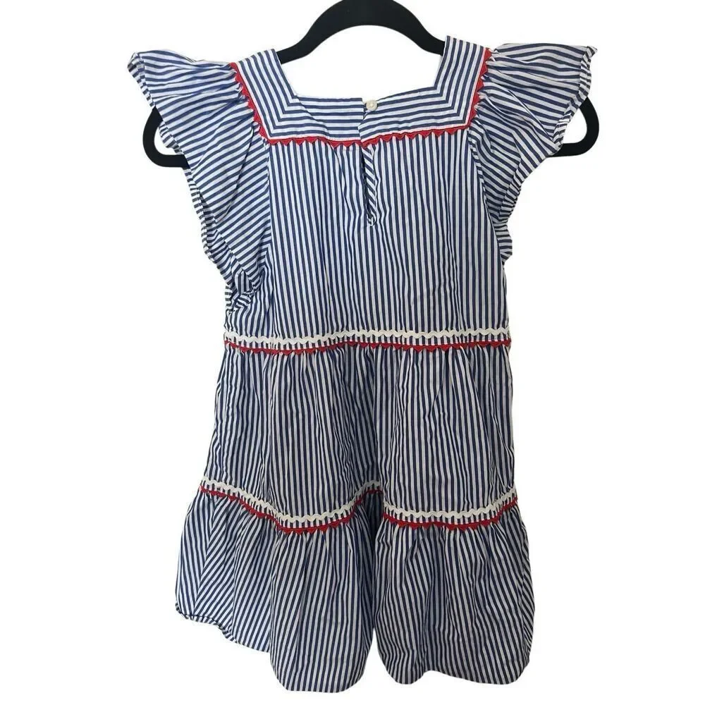 Crewcuts cotton striped dress sz 8
